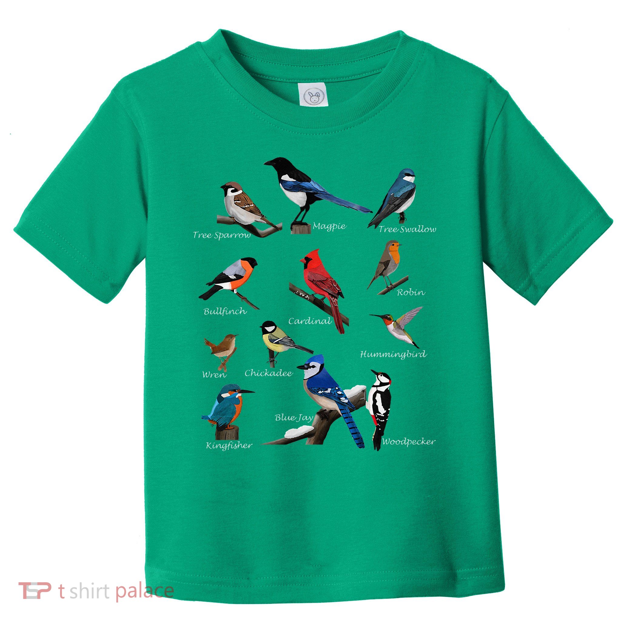 Garden Birds Cardinal Blue Jay Hummingbird Robin Toddler T-Shirt