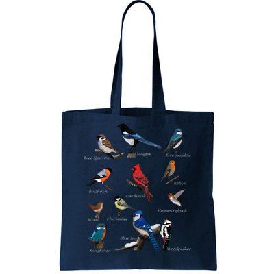 Garden Birds Cardinal Blue Jay Hummingbird Robin Tote Bag