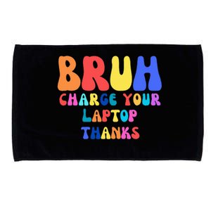 Groovy Bruh Charge Your Laptop Microfiber Hand Towel