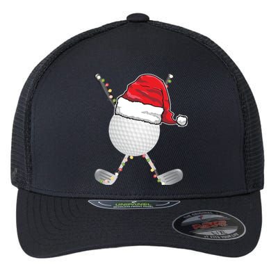 Golf Ball Christmas Santa Hat Funny Xmas Golfer Pajama Gift Flexfit Unipanel Trucker Cap