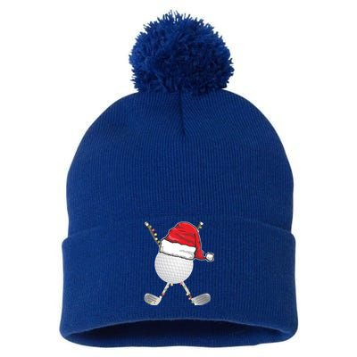 Golf Ball Christmas Santa Hat Funny Xmas Golfer Pajama Gift Pom Pom 12in Knit Beanie