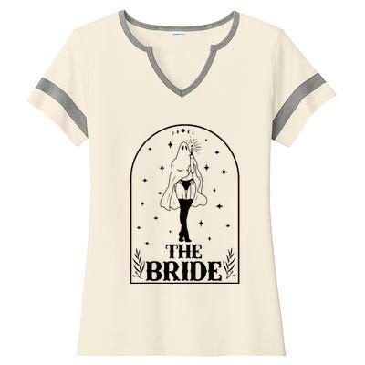 Ghost Bride Coven Witchy Gothic Wedding Bachelorette Party Ladies Halftime Notch Neck Tee