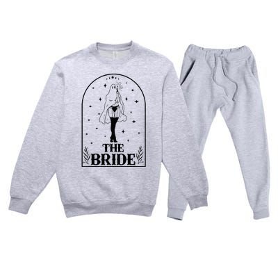 Ghost Bride Coven Witchy Gothic Wedding Bachelorette Party Premium Crewneck Sweatsuit Set