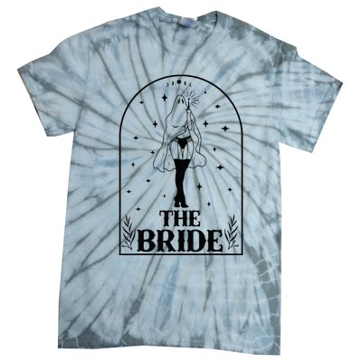 Ghost Bride Coven Witchy Gothic Wedding Bachelorette Party Tie-Dye T-Shirt