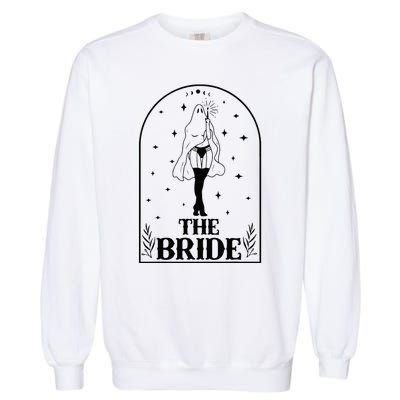 Ghost Bride Coven Witchy Gothic Wedding Bachelorette Party Garment-Dyed Sweatshirt