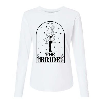 Ghost Bride Coven Witchy Gothic Wedding Bachelorette Party Womens Cotton Relaxed Long Sleeve T-Shirt