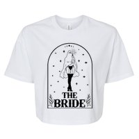 Ghost Bride Coven Witchy Gothic Wedding Bachelorette Party Bella+Canvas Jersey Crop Tee