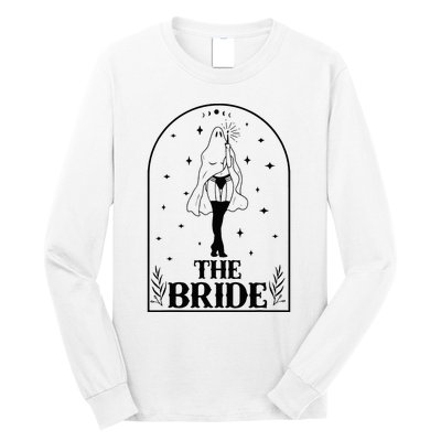 Ghost Bride Coven Witchy Gothic Wedding Bachelorette Party Long Sleeve Shirt