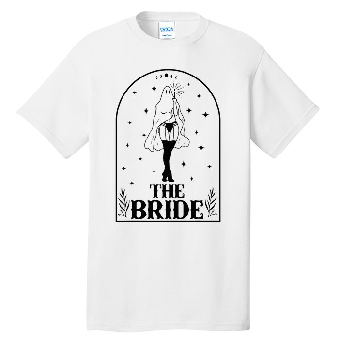 Ghost Bride Coven Witchy Gothic Wedding Bachelorette Party Tall T-Shirt