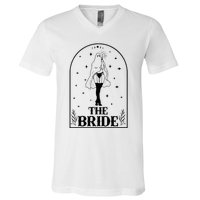 Ghost Bride Coven Witchy Gothic Wedding Bachelorette Party V-Neck T-Shirt