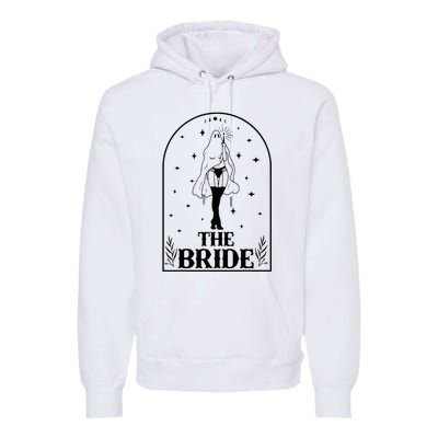 Ghost Bride Coven Witchy Gothic Wedding Bachelorette Party Premium Hoodie