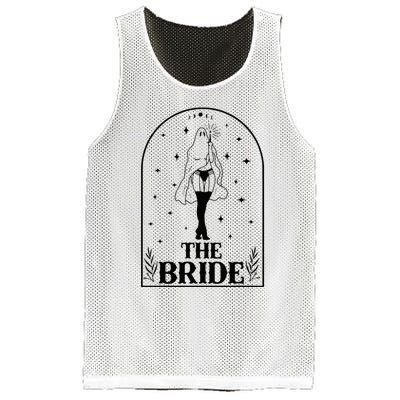 Ghost Bride Coven Witchy Gothic Wedding Bachelorette Party Mesh Reversible Basketball Jersey Tank