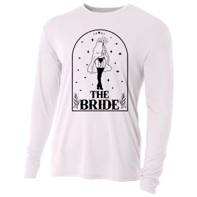 Ghost Bride Coven Witchy Gothic Wedding Bachelorette Party Cooling Performance Long Sleeve Crew