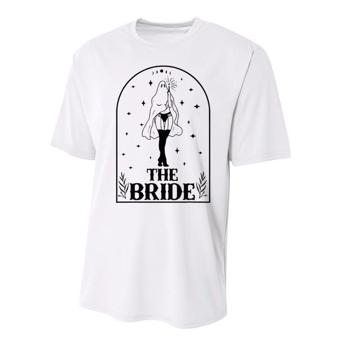 Ghost Bride Coven Witchy Gothic Wedding Bachelorette Party Performance Sprint T-Shirt