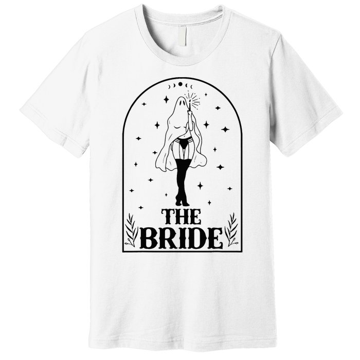 Ghost Bride Coven Witchy Gothic Wedding Bachelorette Party Premium T-Shirt