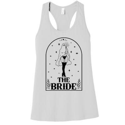 Ghost Bride Coven Witchy Gothic Wedding Bachelorette Party Women's Racerback Tank