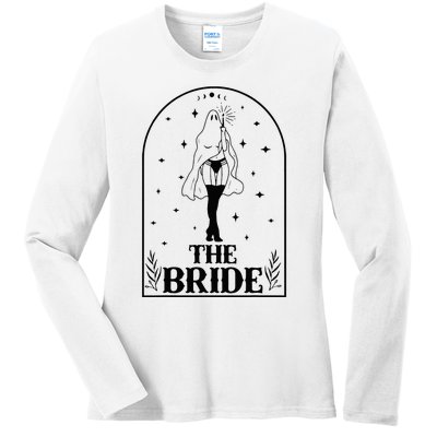 Ghost Bride Coven Witchy Gothic Wedding Bachelorette Party Ladies Long Sleeve Shirt