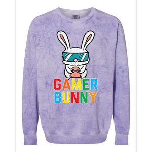 Gamer Bunny Cute Easter Video Game Gaming Colorblast Crewneck Sweatshirt