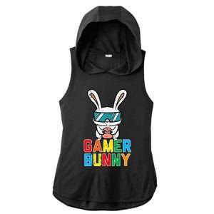 Gamer Bunny Cute Easter Video Game Gaming Ladies PosiCharge Tri-Blend Wicking Draft Hoodie Tank