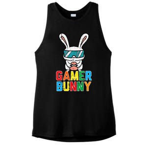 Gamer Bunny Cute Easter Video Game Gaming Ladies PosiCharge Tri-Blend Wicking Tank