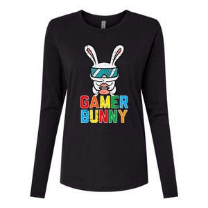 Gamer Bunny Cute Easter Video Game Gaming Womens Cotton Relaxed Long Sleeve T-Shirt