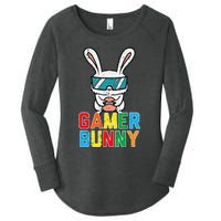 Gamer Bunny Cute Easter Video Game Gaming Women's Perfect Tri Tunic Long Sleeve Shirt