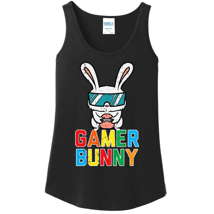 Gamer Bunny Cute Easter Video Game Gaming Ladies Essential Tank