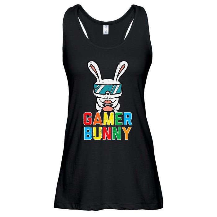 Gamer Bunny Cute Easter Video Game Gaming Ladies Essential Flowy Tank