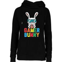 Gamer Bunny Cute Easter Video Game Gaming Womens Funnel Neck Pullover Hood