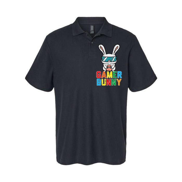 Gamer Bunny Cute Easter Video Game Gaming Softstyle Adult Sport Polo