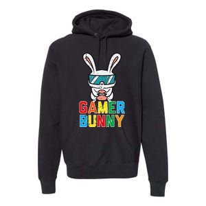 Gamer Bunny Cute Easter Video Game Gaming Premium Hoodie