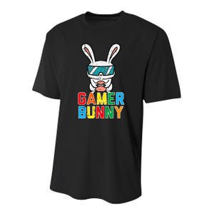 Gamer Bunny Cute Easter Video Game Gaming Youth Performance Sprint T-Shirt