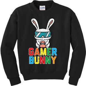 Gamer Bunny Cute Easter Video Game Gaming Kids Sweatshirt