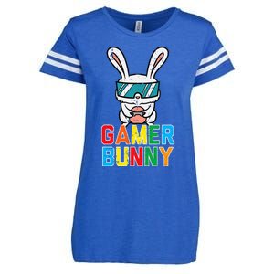 Gamer Bunny Cute Easter Video Game Gaming Enza Ladies Jersey Football T-Shirt