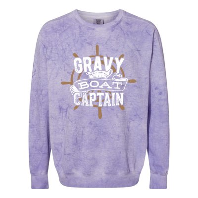 Gravy Boat Captain Great Gift Matelot Funny Gift Colorblast Crewneck Sweatshirt