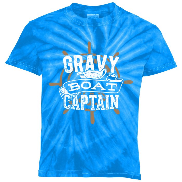 Gravy Boat Captain Great Gift Matelot Funny Gift Kids Tie-Dye T-Shirt