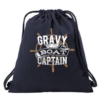 Gravy Boat Captain Great Gift Matelot Funny Gift Drawstring Bag