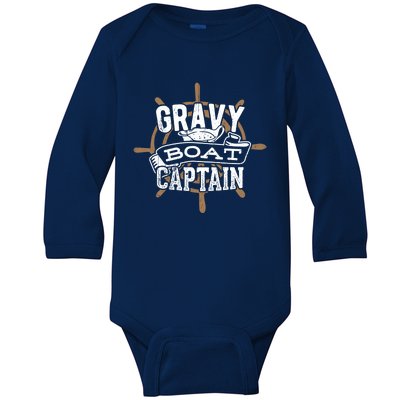 Gravy Boat Captain Great Gift Matelot Funny Gift Baby Long Sleeve Bodysuit