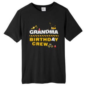 Grandma Birthday Crew Construction Family Birthday Party Tall Fusion ChromaSoft Performance T-Shirt