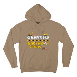 Grandma Birthday Crew Construction Family Birthday Party Hoodie