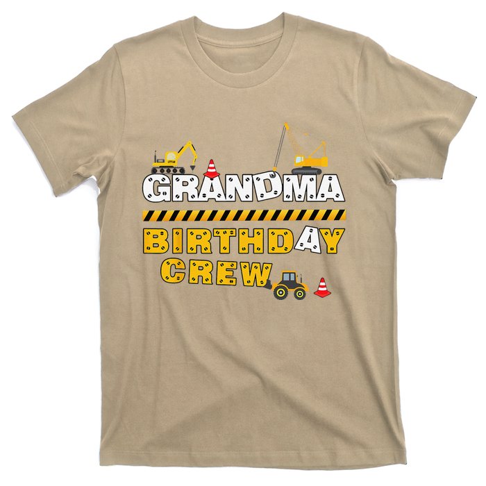 Grandma Birthday Crew Construction Family Birthday Party T-Shirt