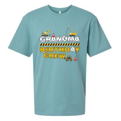 Grandma Birthday Crew Construction Family Birthday Party Sueded Cloud Jersey T-Shirt