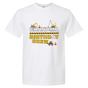 Grandma Birthday Crew Construction Family Birthday Party Garment-Dyed Heavyweight T-Shirt