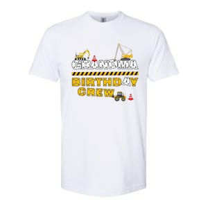 Grandma Birthday Crew Construction Family Birthday Party Softstyle CVC T-Shirt