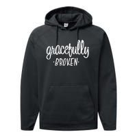 Gracefully Broken Christian Religious Grace Christmas Performance Fleece Hoodie