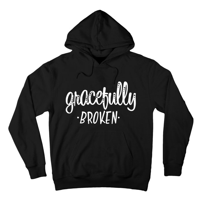 Gracefully Broken Christian Religious Grace Christmas Hoodie