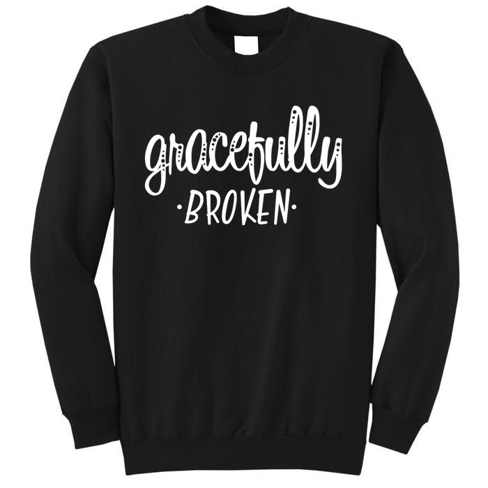 Gracefully Broken Christian Religious Grace Christmas Sweatshirt