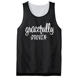 Gracefully Broken Christian Religious Grace Christmas Mesh Reversible Basketball Jersey Tank