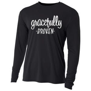 Gracefully Broken Christian Religious Grace Christmas Cooling Performance Long Sleeve Crew