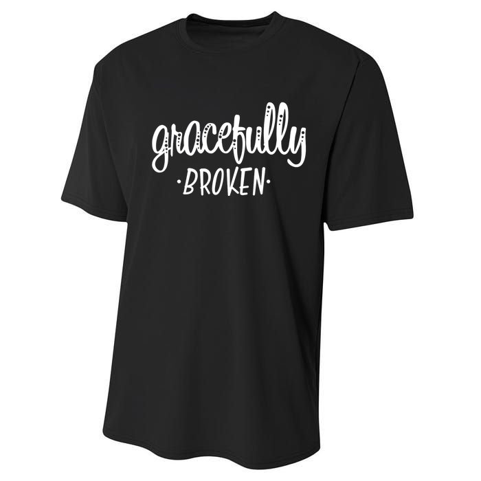 Gracefully Broken Christian Religious Grace Christmas Performance Sprint T-Shirt